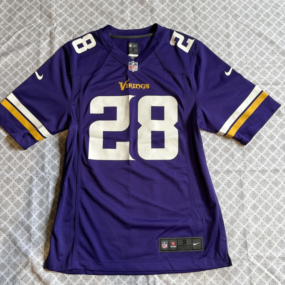 Vikings Jersey Mens Small NFL Football Peterson 28 Nike On Field Minnesota